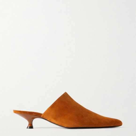 Khaite Volosa Mules in Caramel - Size 41